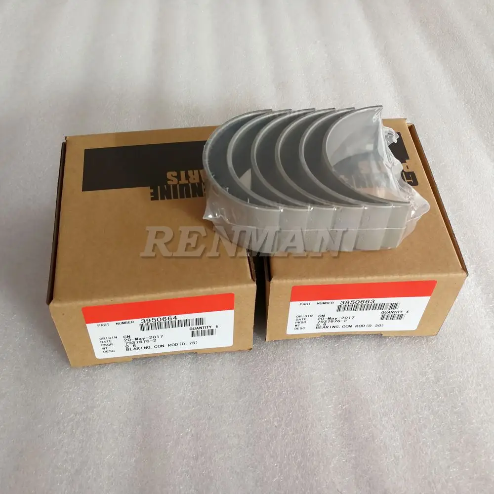 6CT Cummins Connection Rod Bearing Set 4352140 3950662 - Partscummins